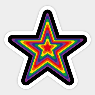 Rainbow Star Sticker